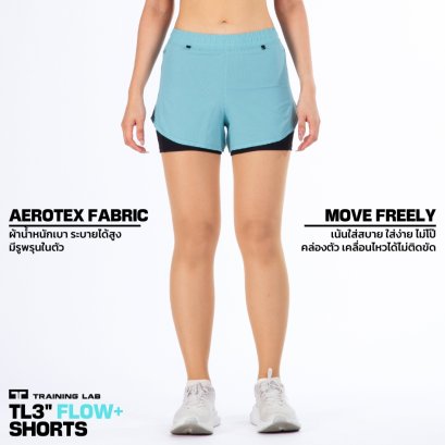 Women’s TL 3” Flow+ Shorts (SKY BLUE)